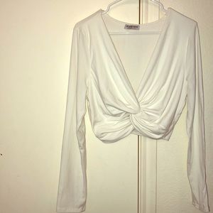 Twist front crop top